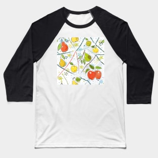 Pear and Apple Baseball T-Shirt